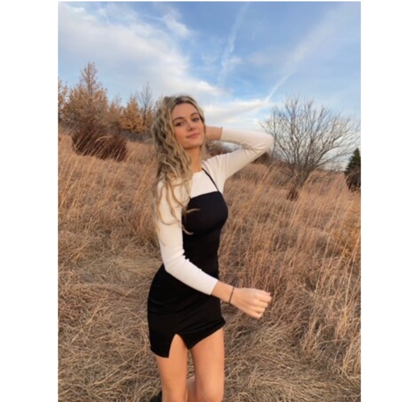 Little Black Dress Leg Slit Mini - Picture 13 of 14